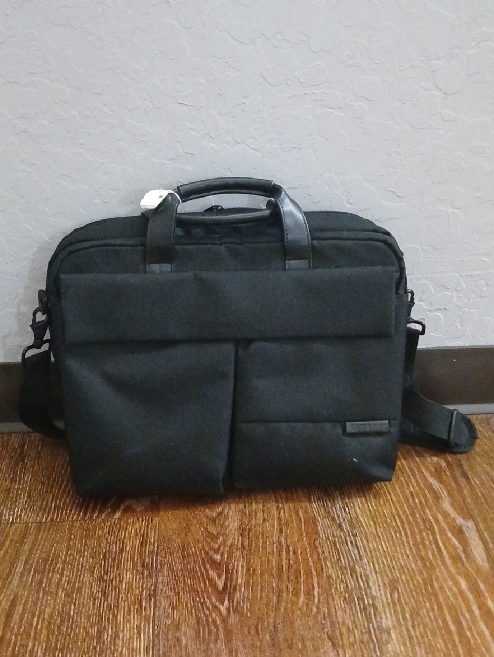 Samsing Men's Black Briefcase Shoulder Bag - Professional Commuter